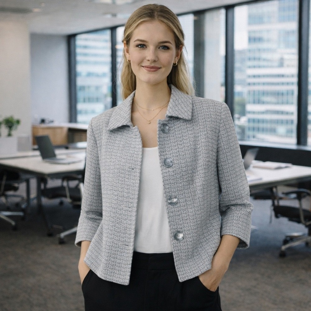 Kim Rogers‎ Blazer Jacket Blue Office Career Classic Size 10